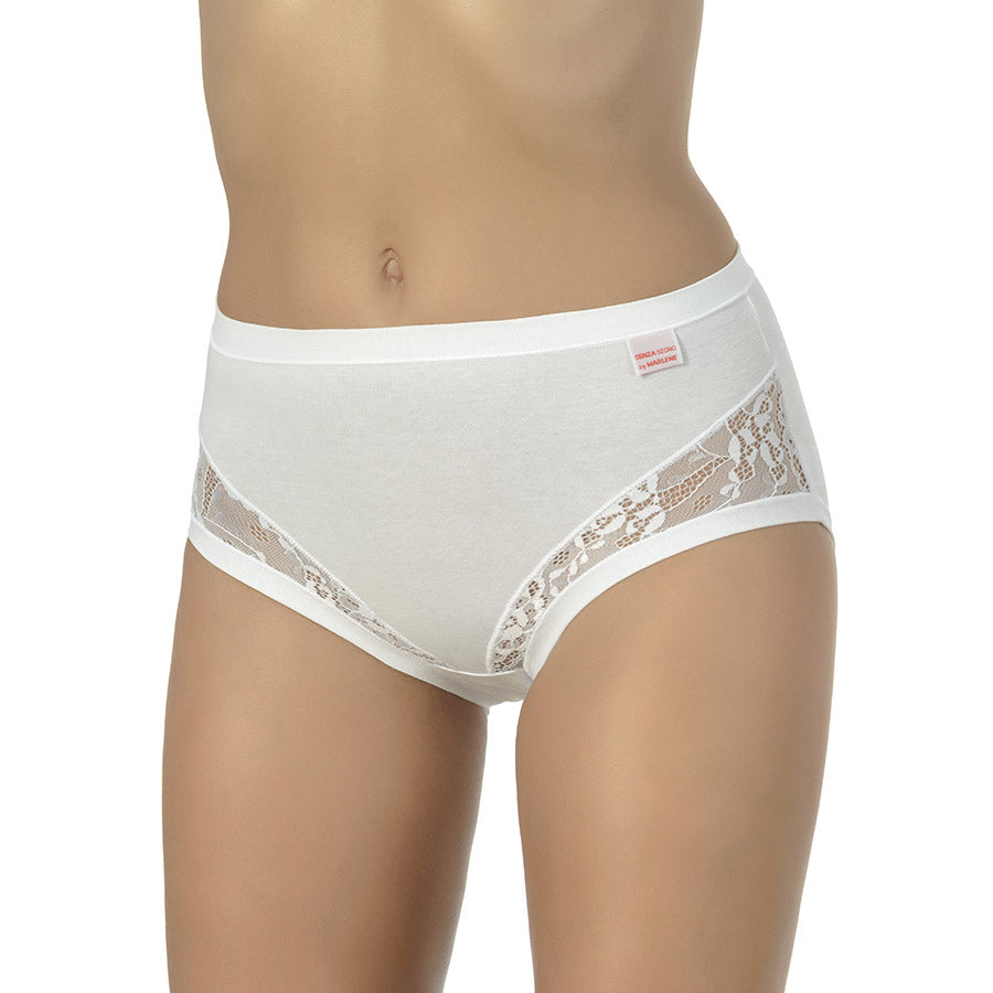 Slip Marlene a vita alta con pizzo - Made in Italy