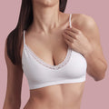 Brassier in microfibra a Costina con Pizzo