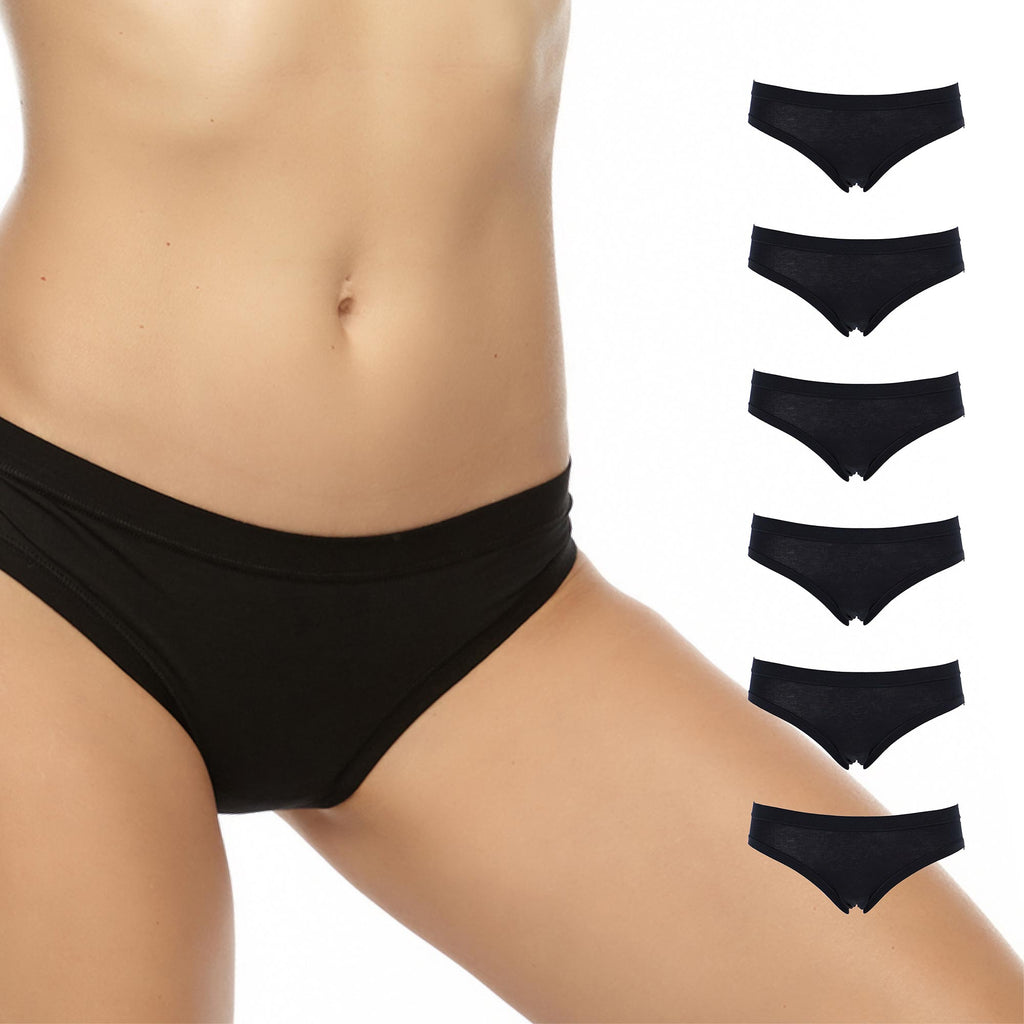 6 Pezzi Slip Cotonella vita bassa comfort