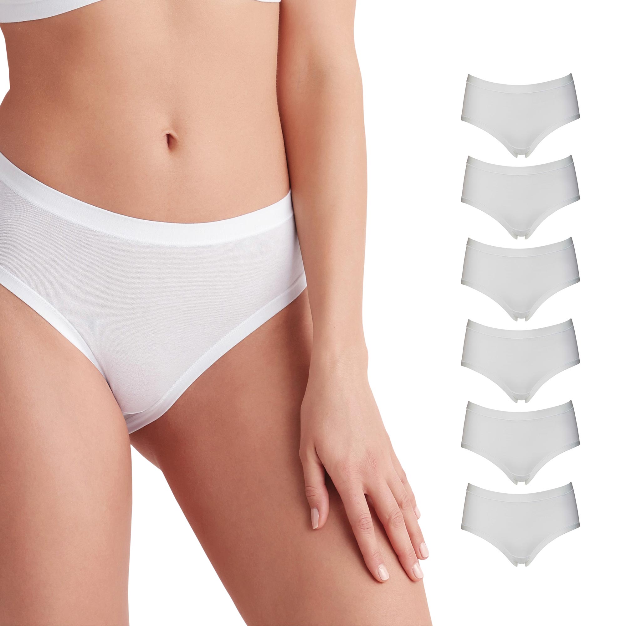 6 Pezzi Slip Cotonella Midi comfort