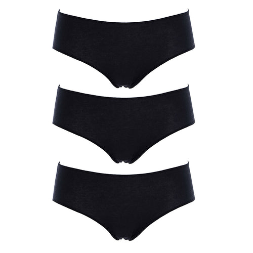 3 Pezzi Slip Cotonella Midi senza elastico