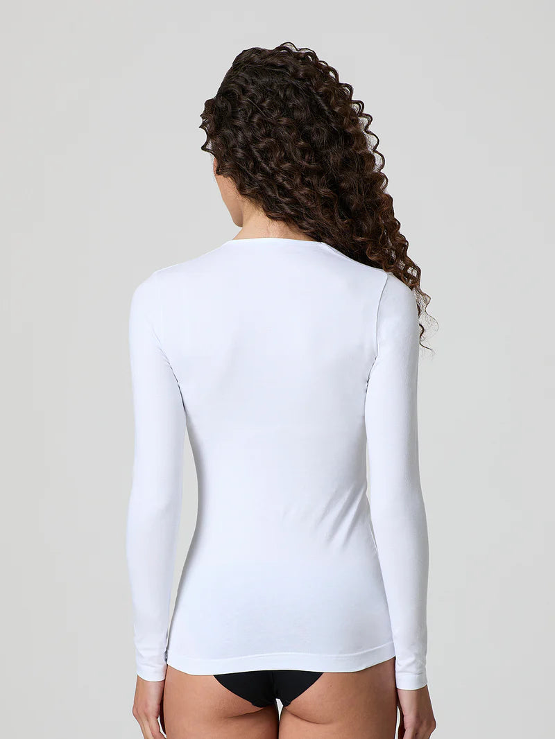 Maglia Jadea a girocollo in cotone elasticizzato