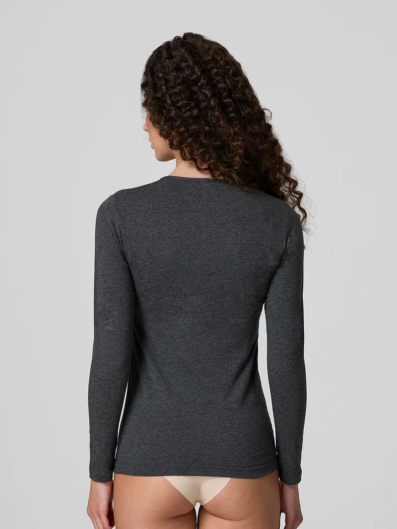 Maglia Jadea a girocollo in cotone elasticizzato