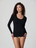 Maglia Jadea a scollo lollo in cotone elasticizzato