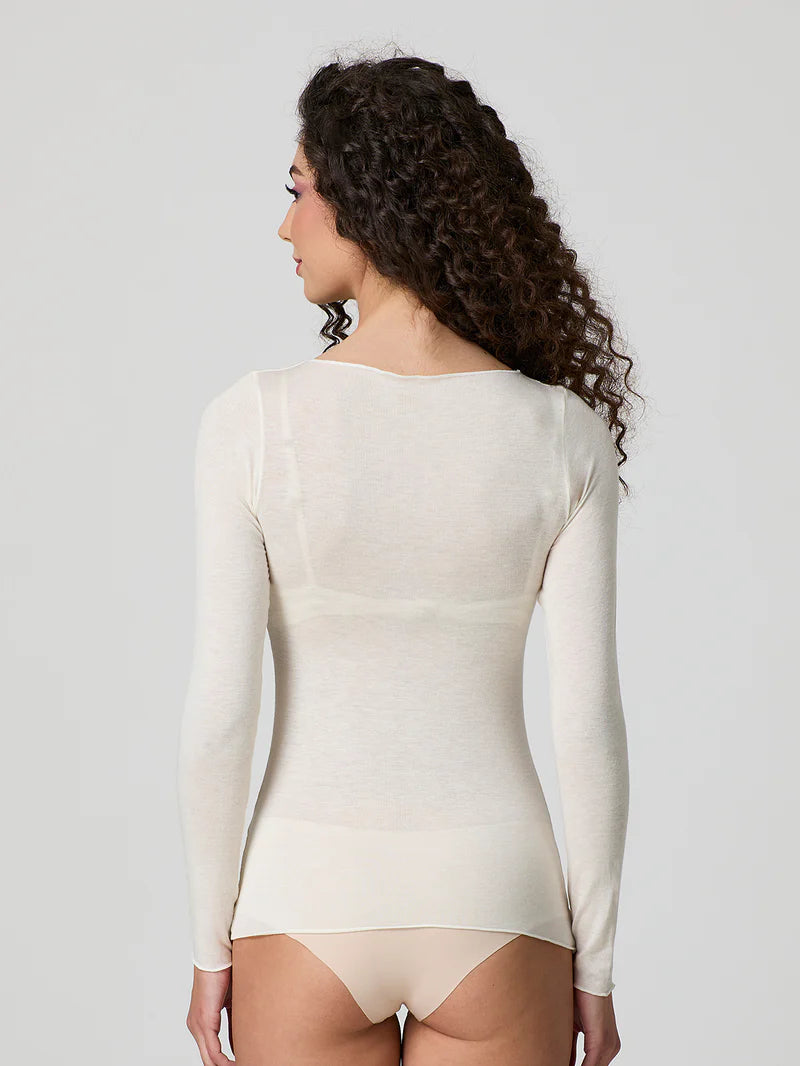 Maglia Jadea scollo a barca con cashmere