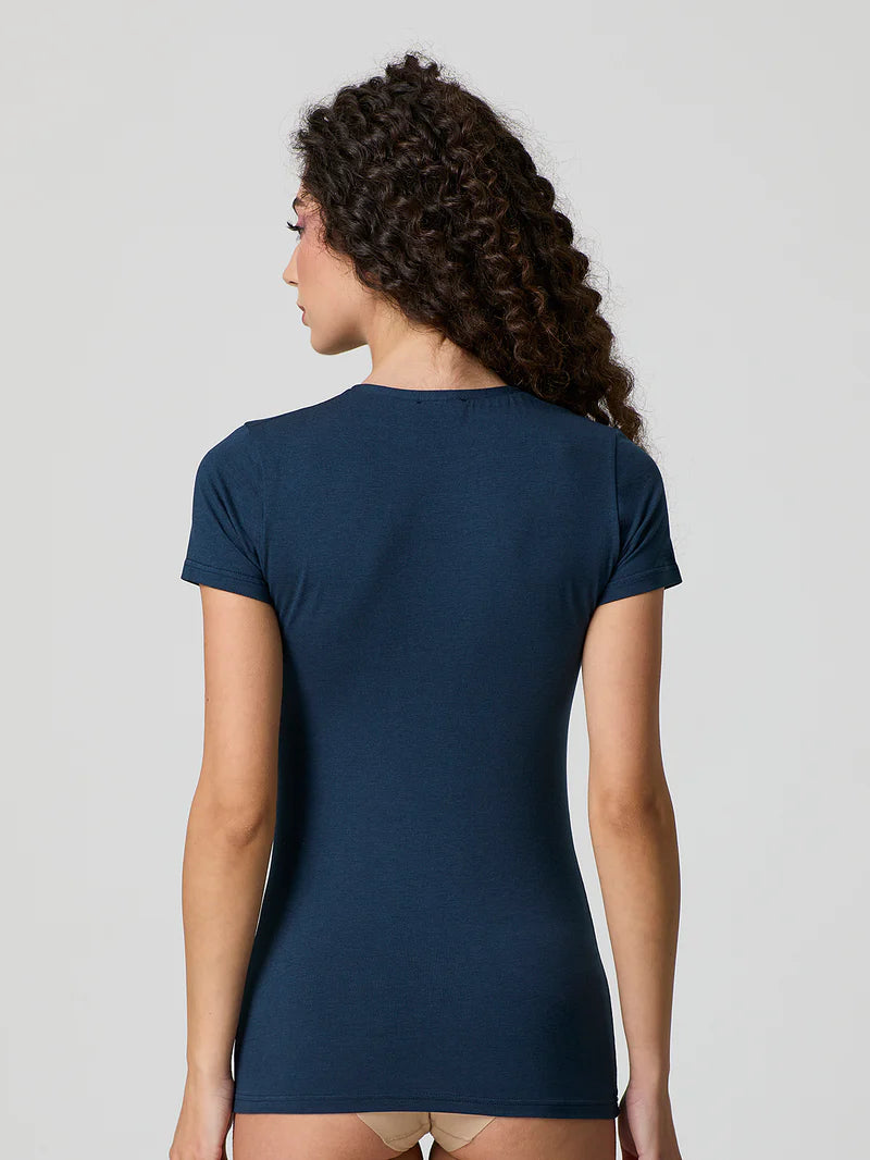 T-shirt Jadea a girocollo in cotone modal