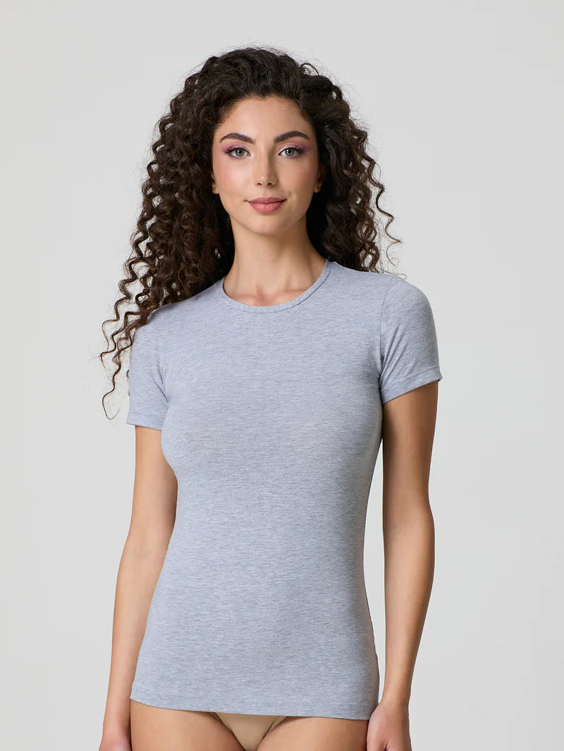 T-shirt Jadea a girocollo in cotone modal