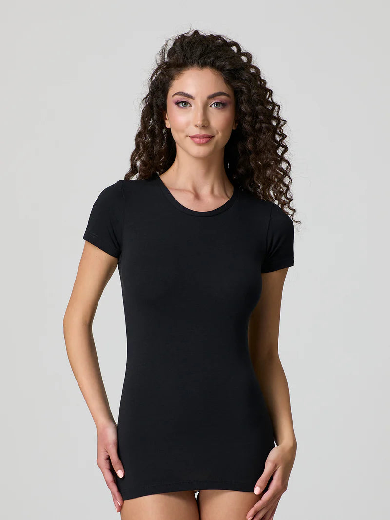 T-shirt Jadea a girocollo in cotone modal