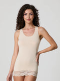 Canotta Jadea con pizzo in cotone modal