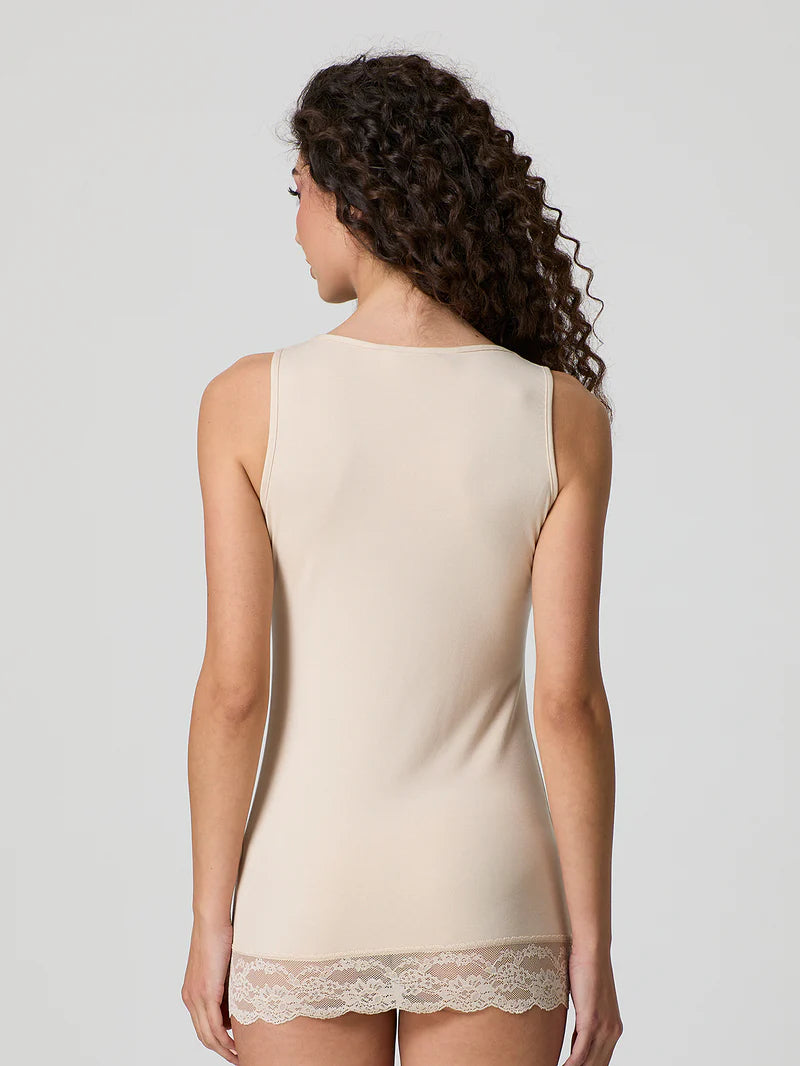 Canotta Jadea con pizzo in cotone modal