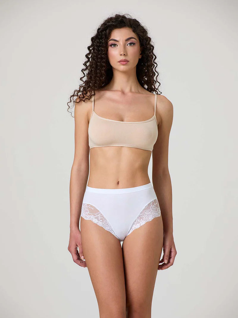 3 pezzi Midi Jadea in cotone modal e pizzo