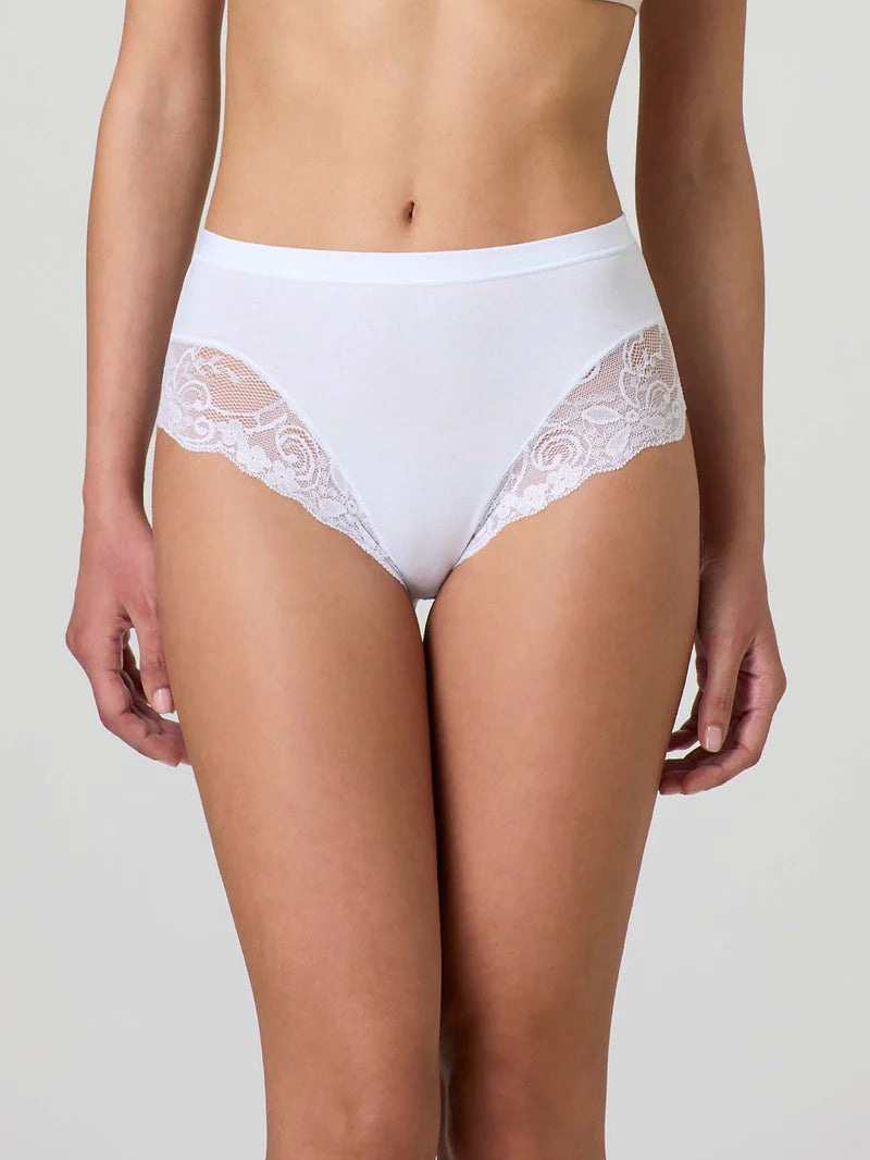 3 pezzi Midi Jadea in cotone modal con fascia e pizzo frontale