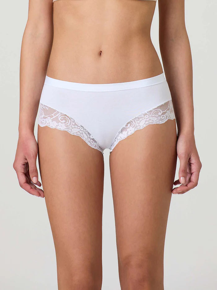 3 Pezzi Slip short Jadea in cotone modal e pizzo