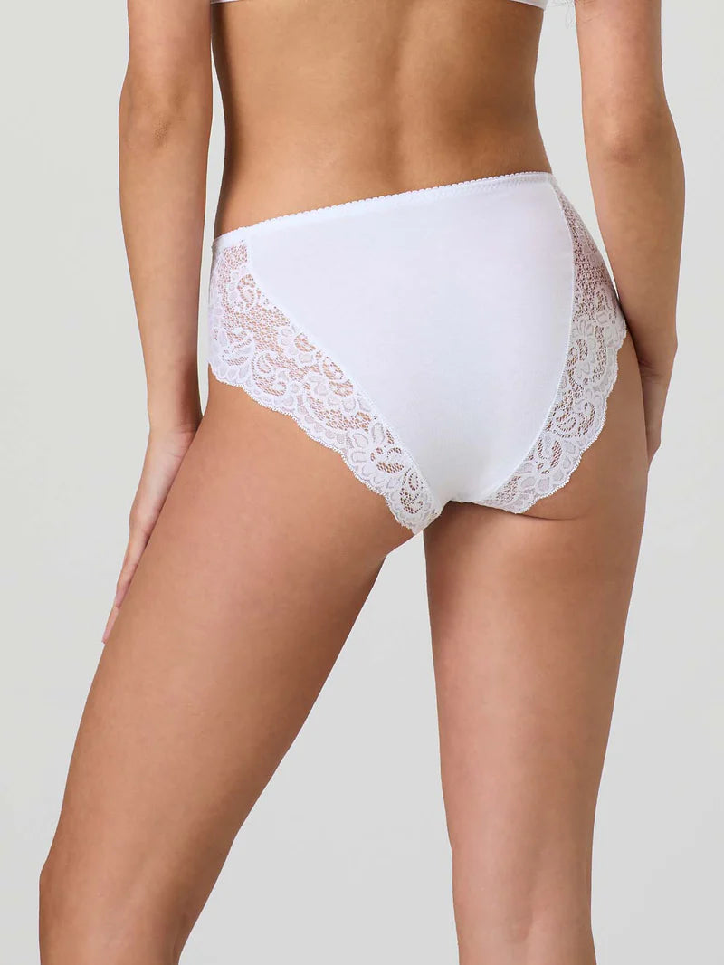 3 pezzi Slip Jadea in cotone modal con bordo a smerlo e pizzo
