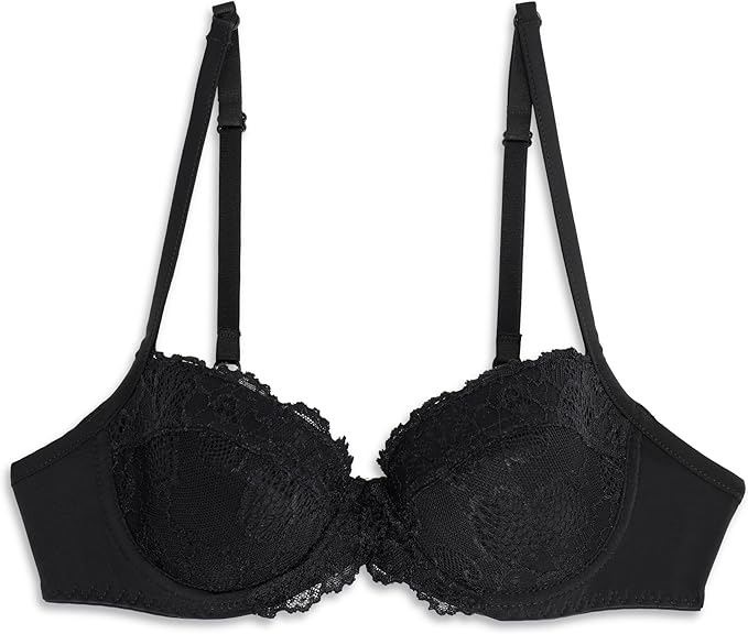 Reggiseno Balconette in Pizzo con Ferretto e Coppe Imbottite