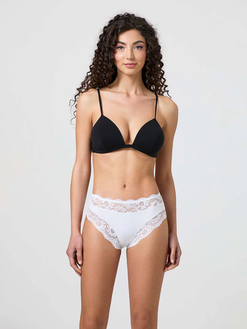 3 pezzi Slip Jadea in cotone modal e pizzo