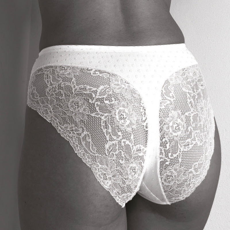 Culotte Gios in pizzo effetto perizoma e tessuto a pois