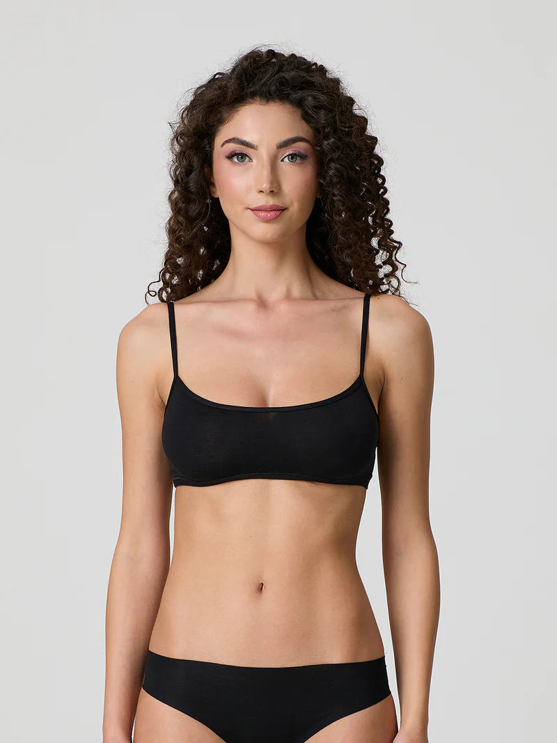 Top Jadea brassiere con spalline in cotone modal