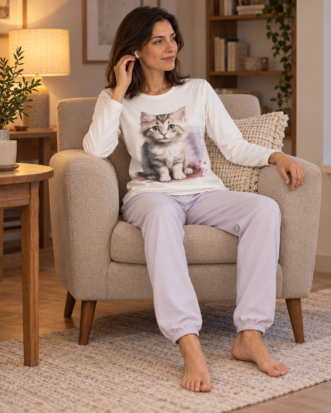 Pigiama Gattino in 100% Cotone Interlock – Made in Italy