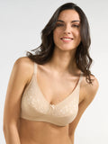 Reggiseno senza ferretto in microfibra con inserti in pizzo