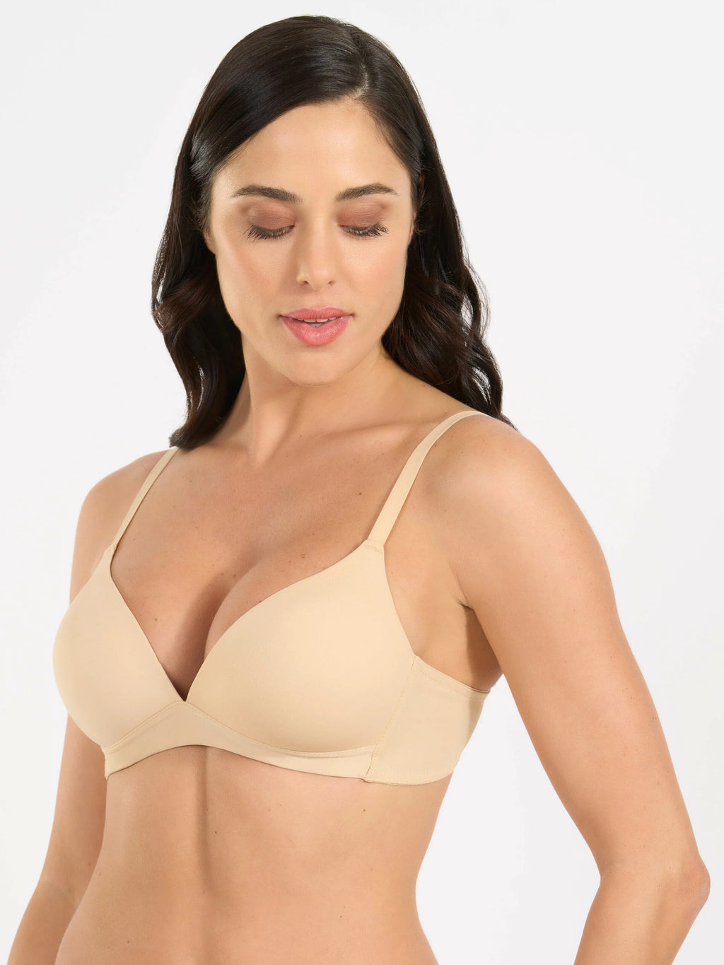 Reggiseno a triangolo imbottito in microfibra elasticizzata