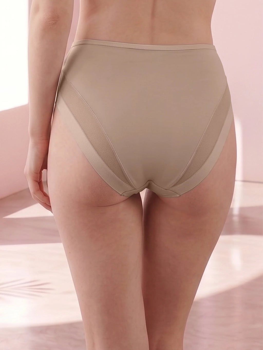Slip alto con fascia e tulle - Verde Veronica