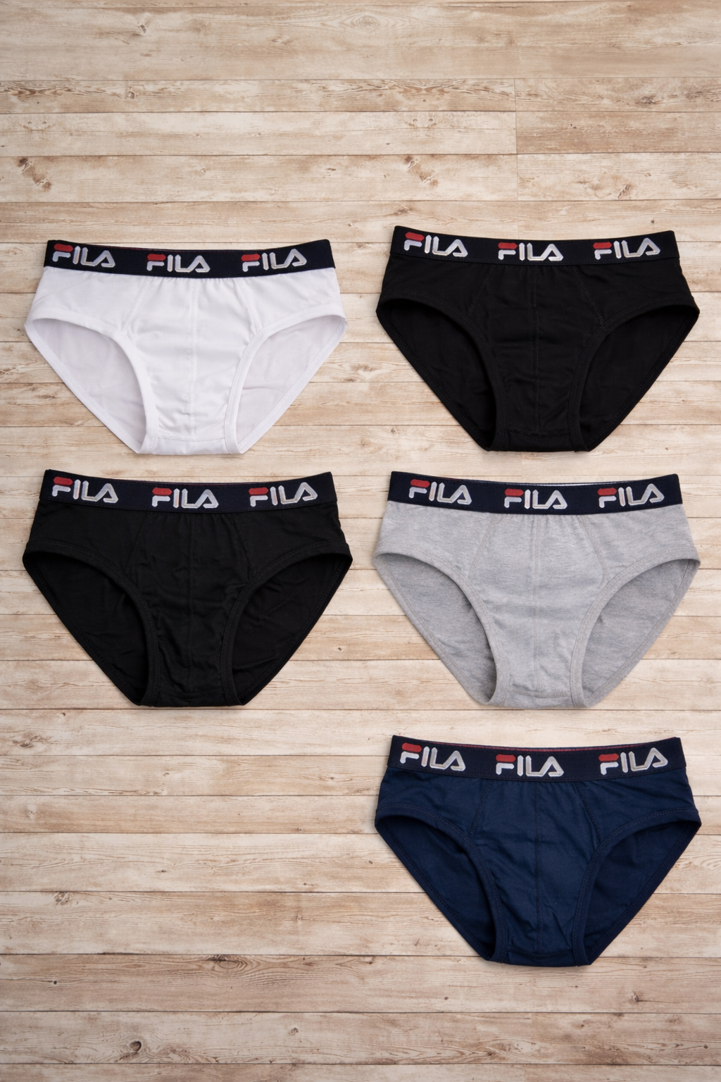 3 Pezzi Slip Fila elastico con logo