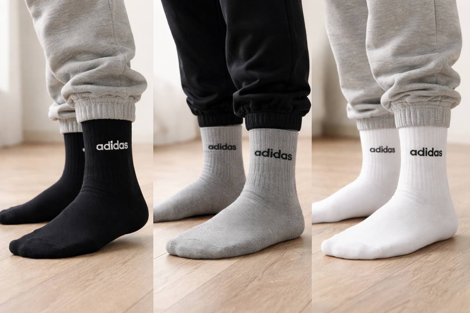 3 Pezzi Calze Adidas in spugna