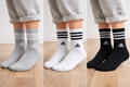 3 Pezzi Calze Adidas Retrò in spugna