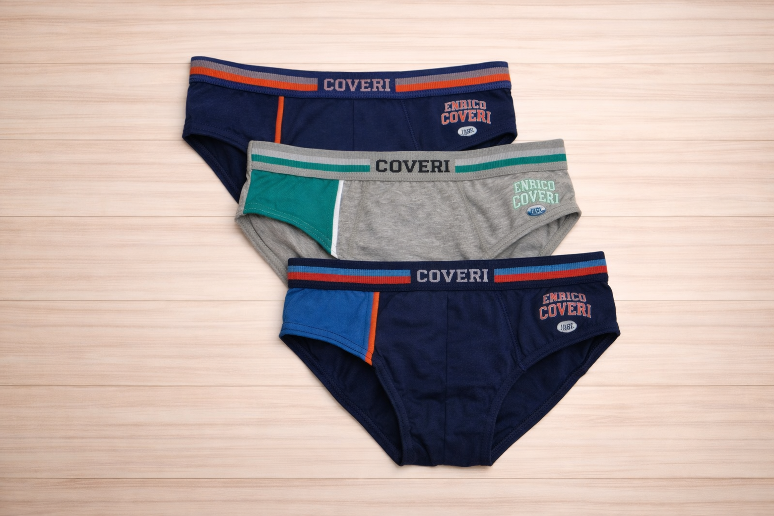 3 Pezzi Slip Enrico Coveri Stampati Yunior