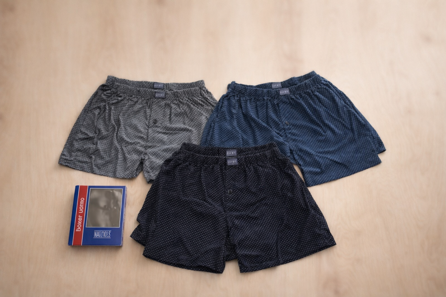6 Boxer in maglina con bottone