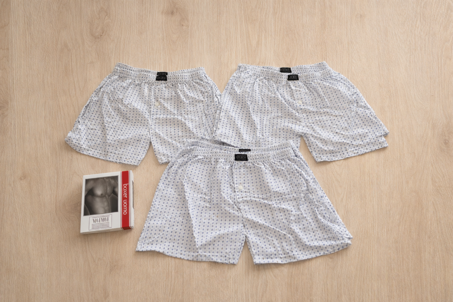 6 Boxer in maglina con bottone