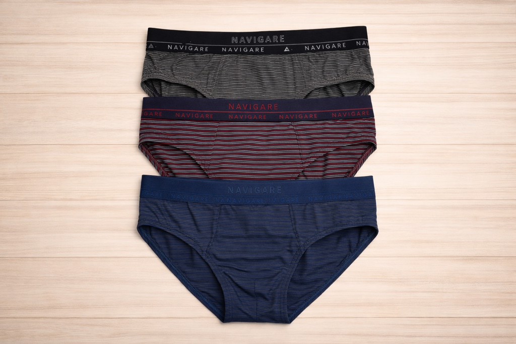 3 Pezzi Slip Navigare Rigati