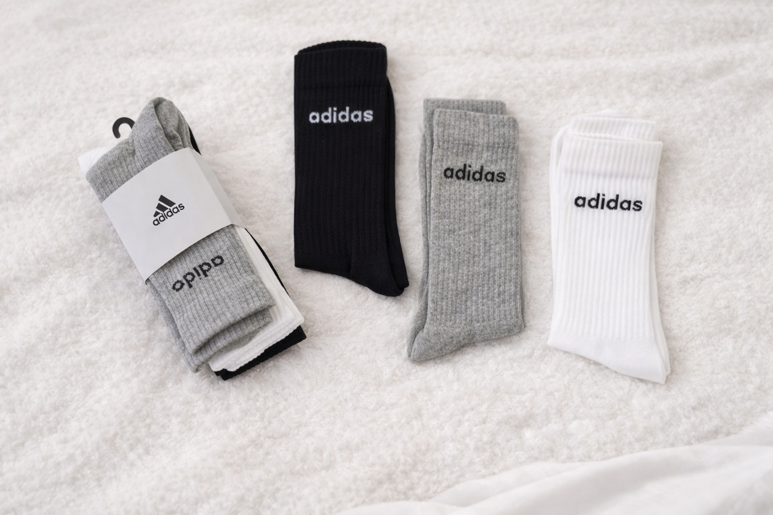 3 Pezzi Calze Adidas in spugna
