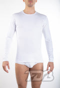 Manica lunga girocollo con polsini 100% cotone