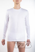 Manica lunga girocollo in cotone jersey con polsini