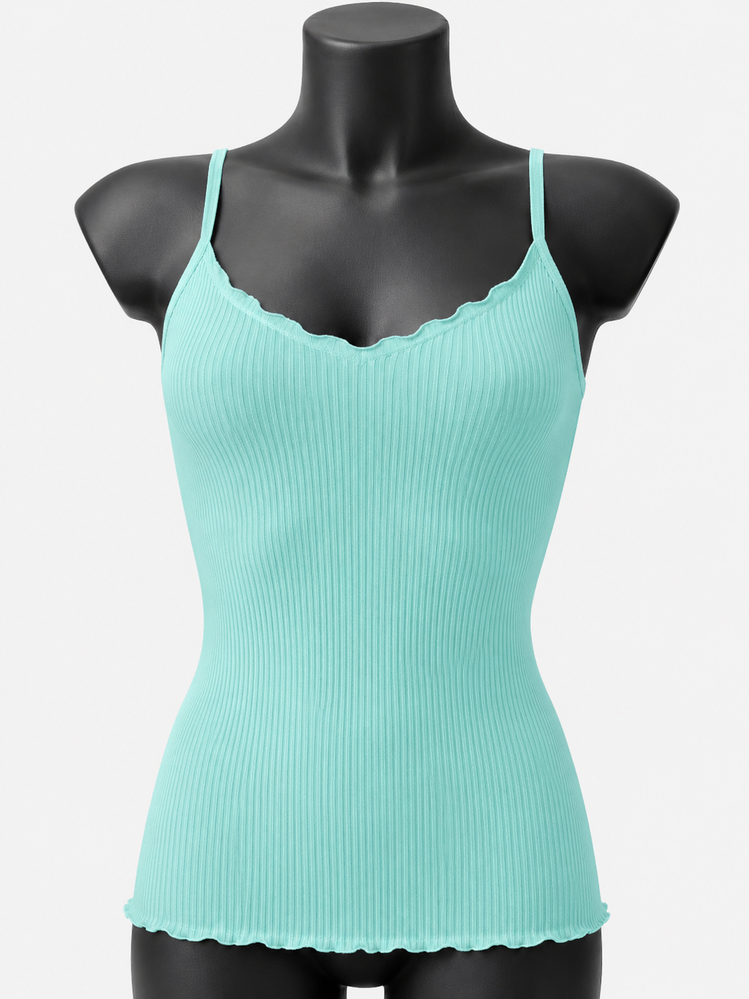 Top in Cotone Plissé con Orlo Lattuga – Made in Italy