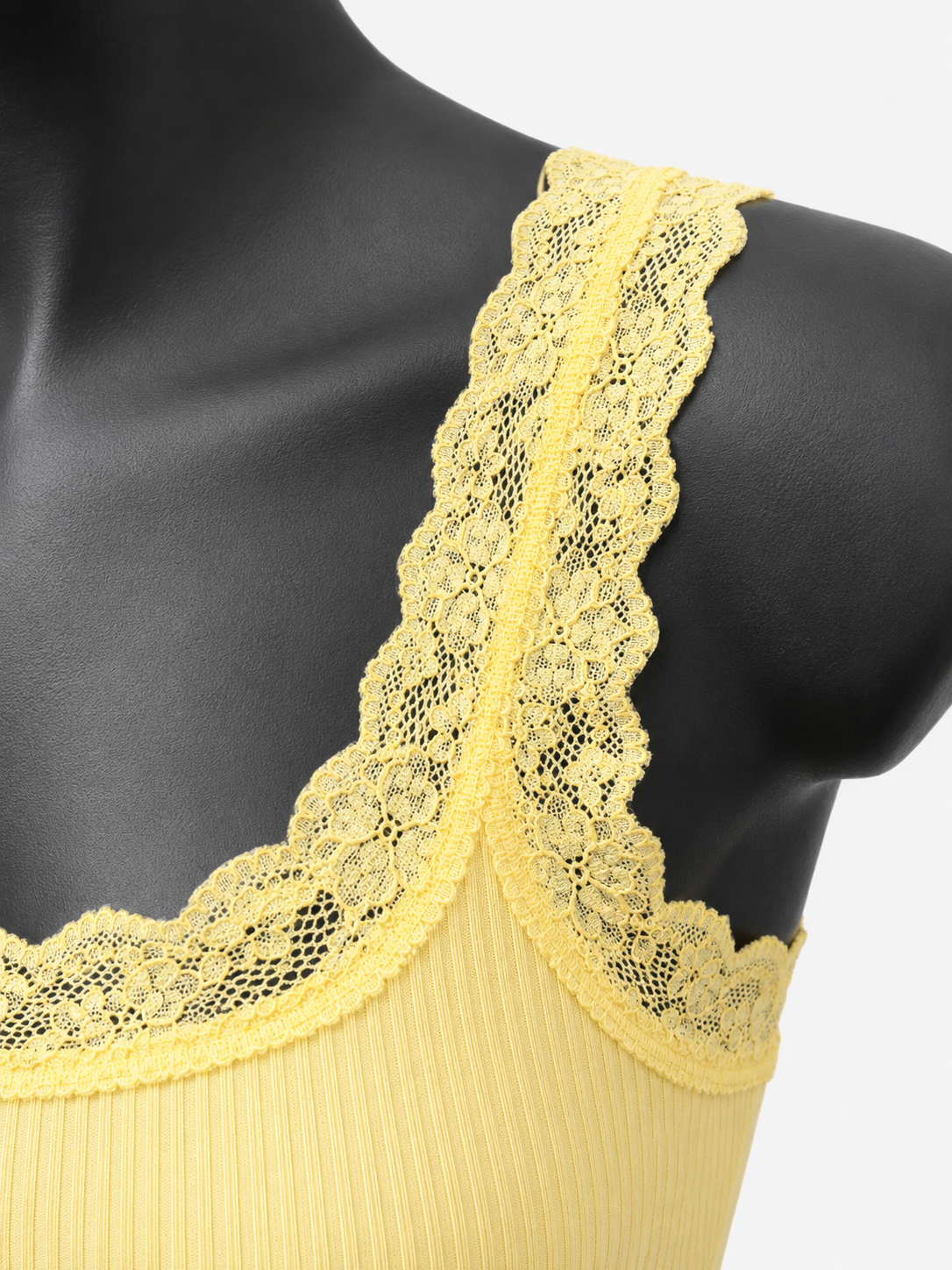 Top Cotone Plissé costina in Pizzo - Made in Italy