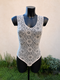Body sottogiacca esternabile  in pizzo Made in Italy