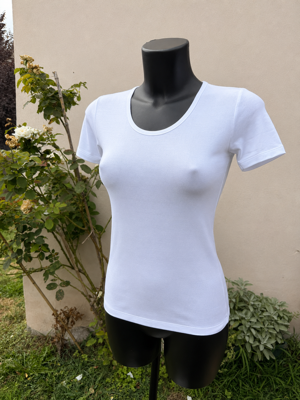 T-shirt donna in Micromodal aderente – Tramonte Made in Italy