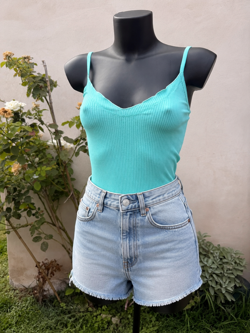 Top in Cotone Plissé con Orlo Lattuga – Made in Italy