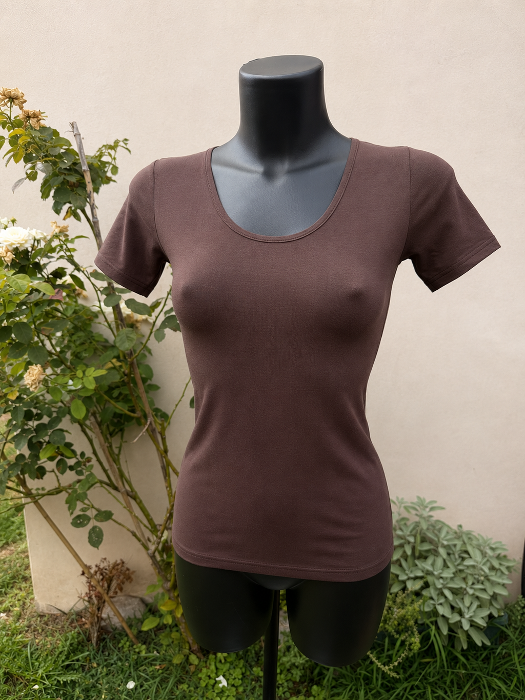 T-shirt donna in Micromodal aderente – Tramonte Made in Italy