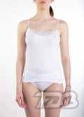 Top con pizzo macramè