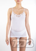 Top con pizzo macramè Filo di Scozia